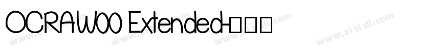 OCRAW00 Extended字体转换
